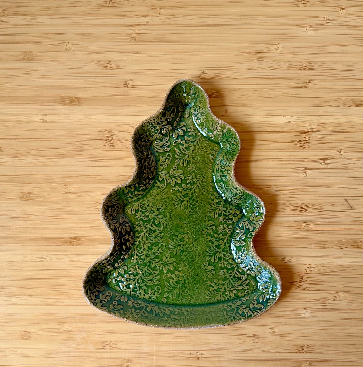 Handmade Christmas Tree Ceramic Tray | Platter