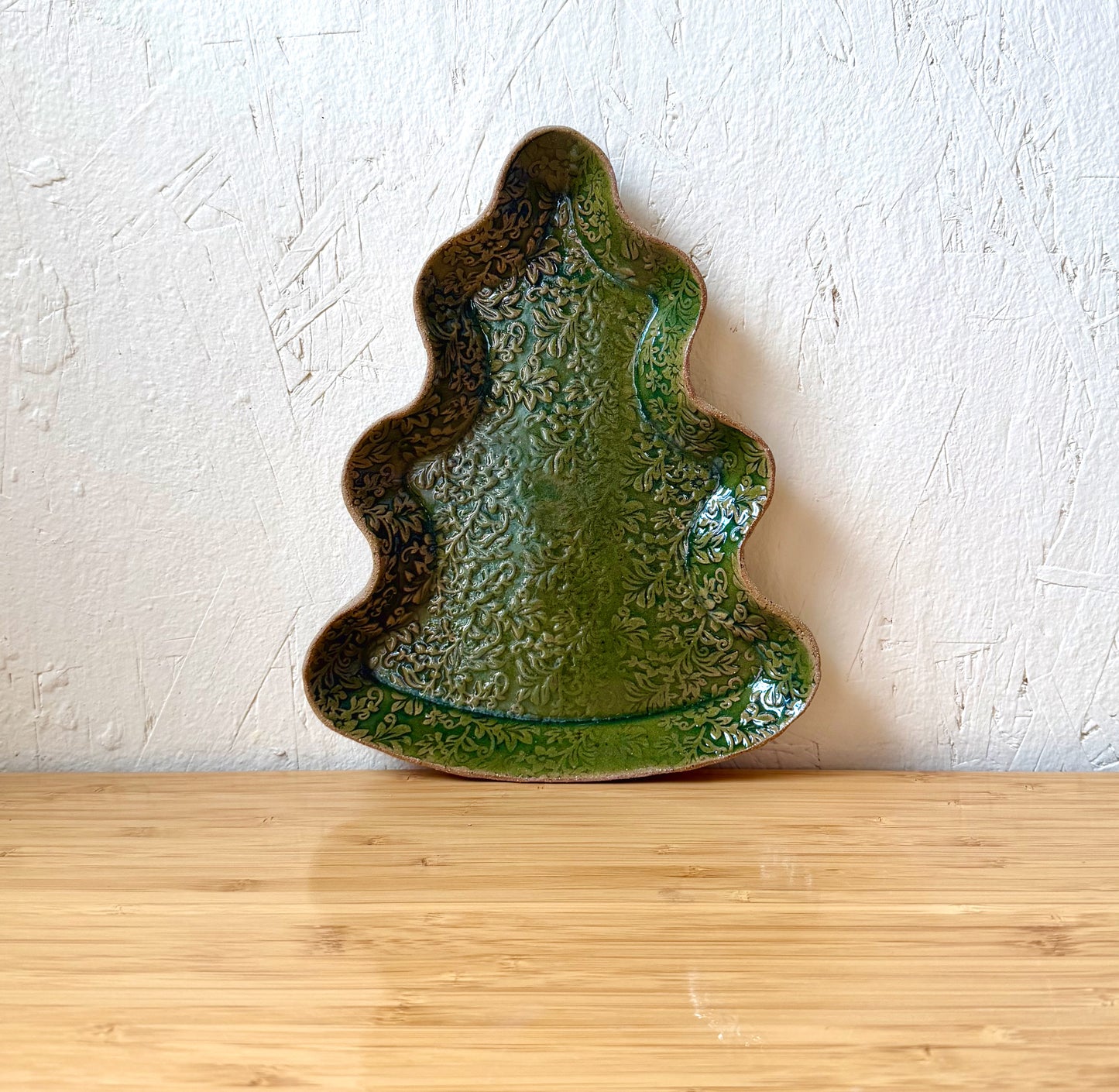 Handmade Christmas Tree Ceramic Tray | Platter